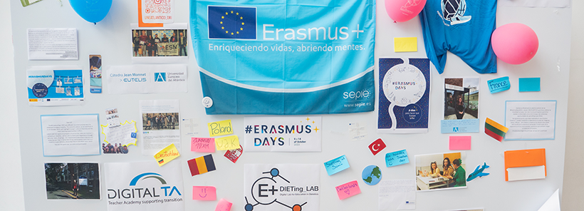 UNEATLANTICO celebrates Erasmus Days with a mural mentioning DigitalTA’s advances